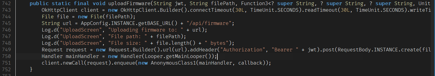 Upload Firmware Method